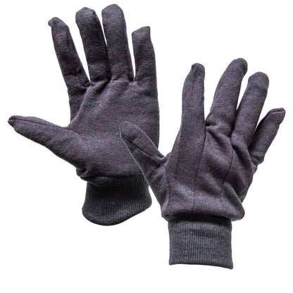 Bethesda Industrial 12 Pack Brown Jersey Gloves With Knit Wrist J2109