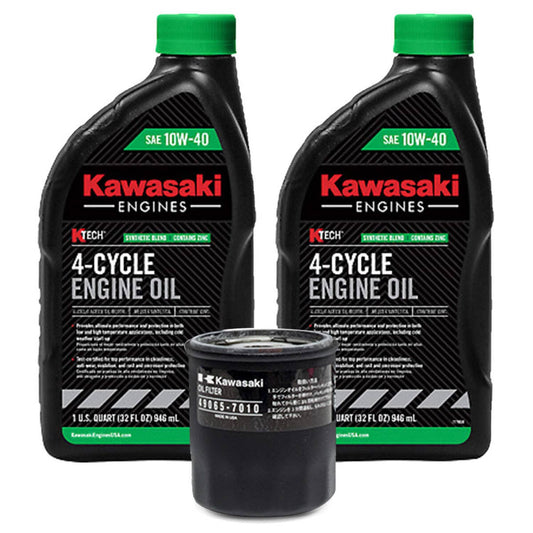 Bethesda Industrial Genuine OEM Kawasaki Engine Oil Change Kit 99969-6296 49065-7010 10W40- 4 Cycle