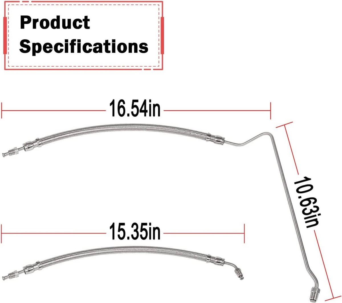 Bethesda Industrial 9B-104A Trim Tilt Hydraulic Ram Cylinder Hose Kit Fit for Mercruiser Alpha One