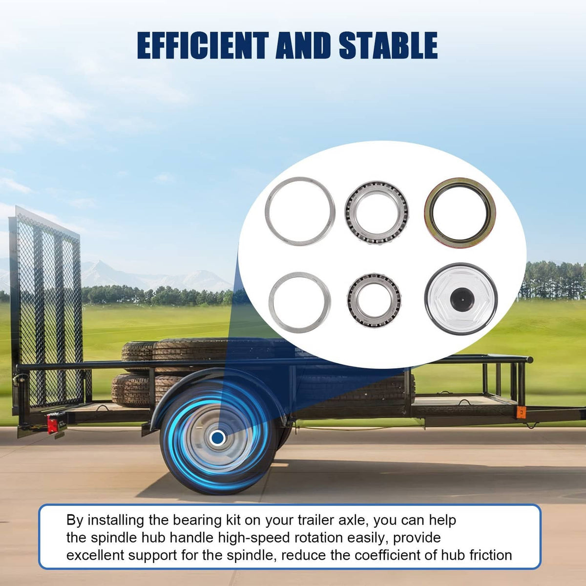 Bethesda Industrial Trailer Bearing Kit For Dexter 10K GD 10-51 Seal Axle After 2009 9-123 8-415