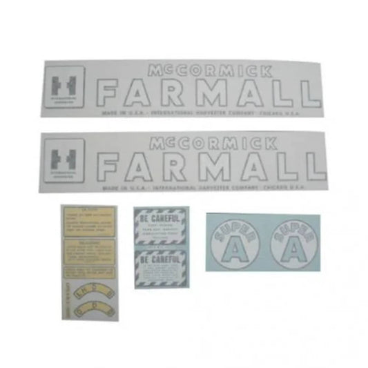 Bethesda Industrial McCormick Farmall Decal Set Super A Vinyl fits International Super A