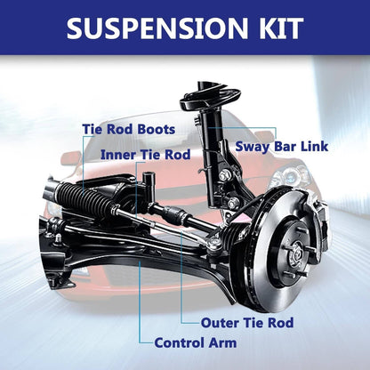 Bethesda Industrial 12Pcs Front Lower LH RH Control Arm Set Suspension Kit for 2004-2009 Mazda 3 5