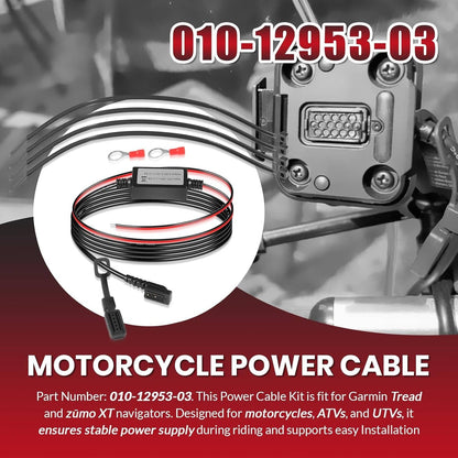 Bethesda Industrial 010-12953-03 Motorcycle Power Cable for Garmin Tread and zūmo XT Navigators 5.5"