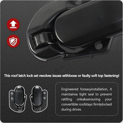 Bethesda Industrial Left & Right Soft Top Convertible Roof Latch Lock Set For 1990-2003 Mazda Miata