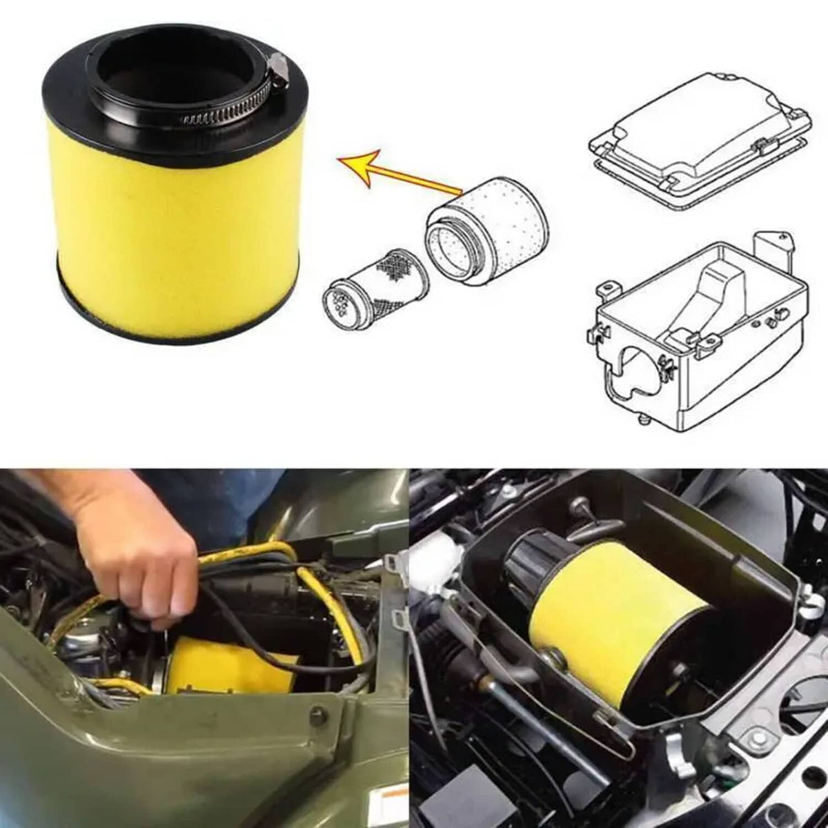 Bethesda Industrial Air Filter For Honda Rancher 350 400 Foreman 400 450 Fourtrax 300 1992-2000 ATV