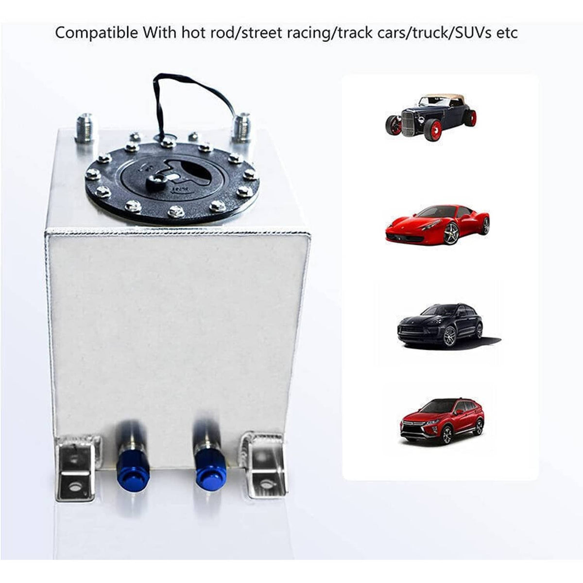 Bethesda Industrial 2.5 Gallon Aluminum Level Racing Sender Drift Fuel Cell Gas Tank Universal