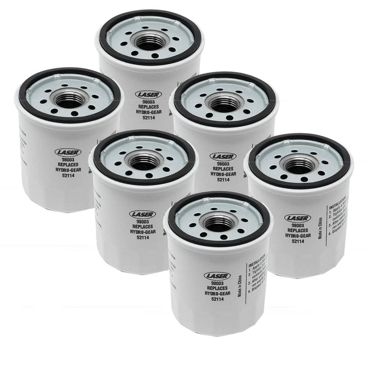 Bethesda Industrial 6PK Transmission Filter for Hydro Gear 52114 Filter 109-3321 539113466