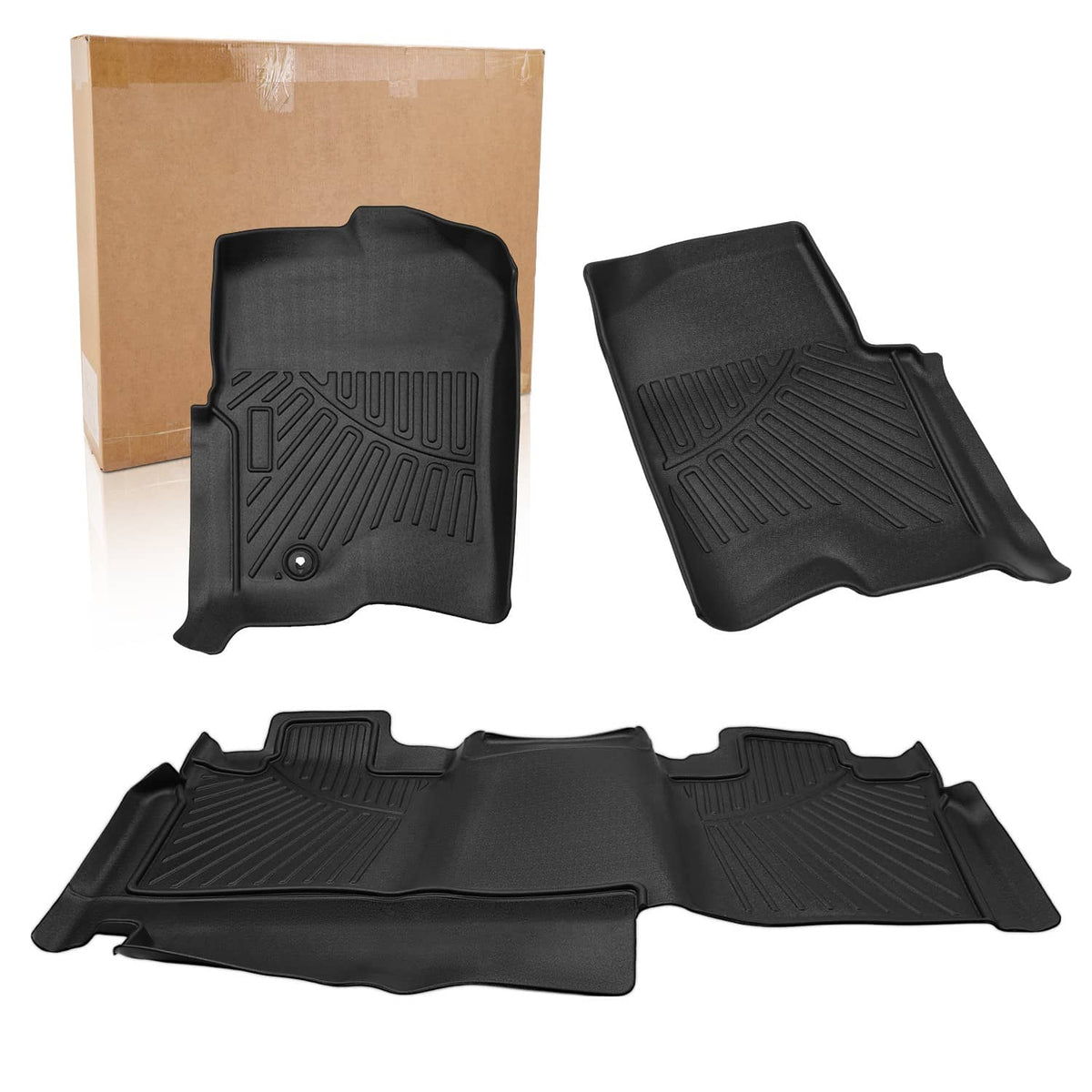 Bethesda Industrial For 2004 2005 2006 2007 2008 Ford F-150 Super Crew Cab New TPE Floor Mats Liners